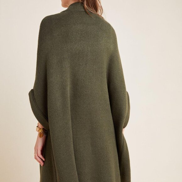 Akemi & Kin Olive Poncho-Style Cardigan - Picture 3 of 12